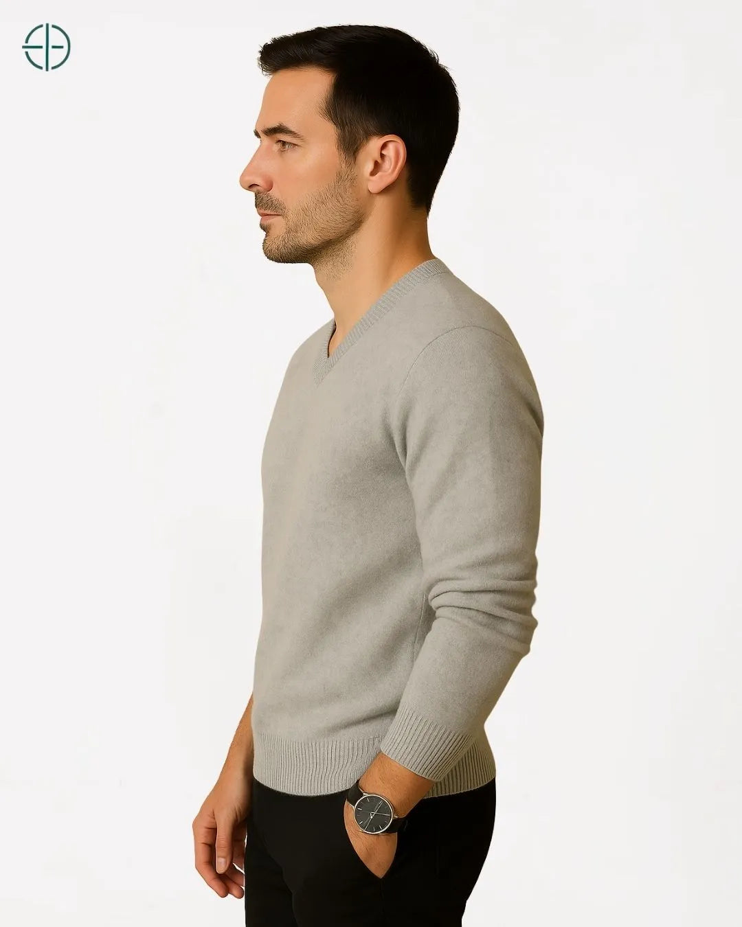 Suéter V Masculino 100% Caxemira | Rest Money™