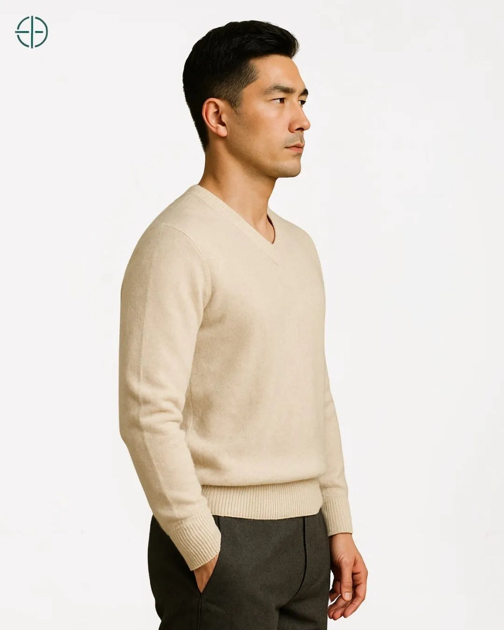 Suéter V Masculino 100% Caxemira | Rest Money™