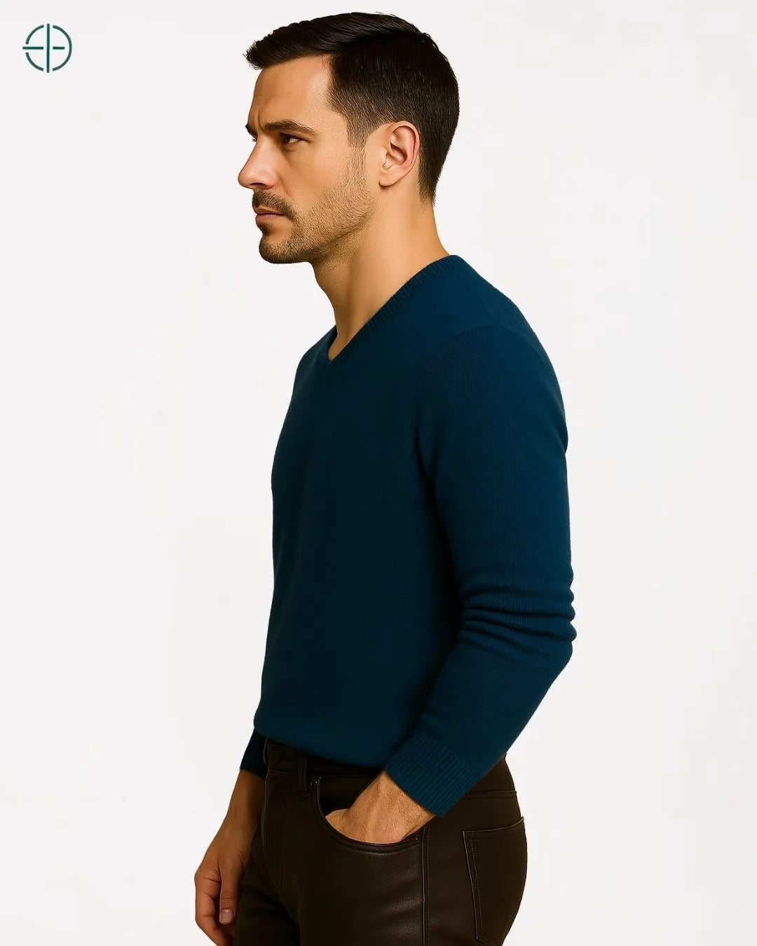 Suéter V Masculino 100% Caxemira | Rest Money™