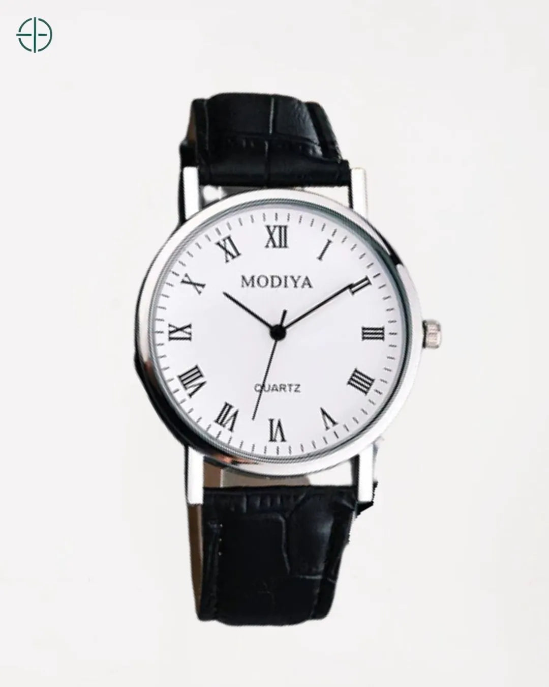 Relógio Masculino Minimalista de Quartzo Romano Branco - Preto | Rest Money™