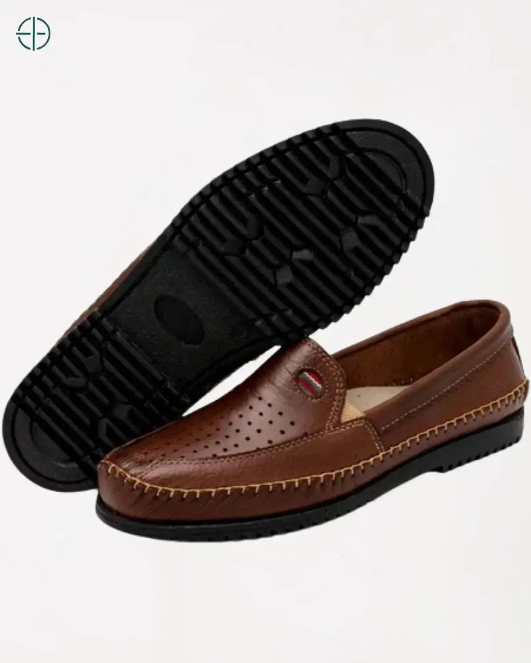 Mocassim Sapatilha Masculino em Couro Legitimo Café | Rest Money™