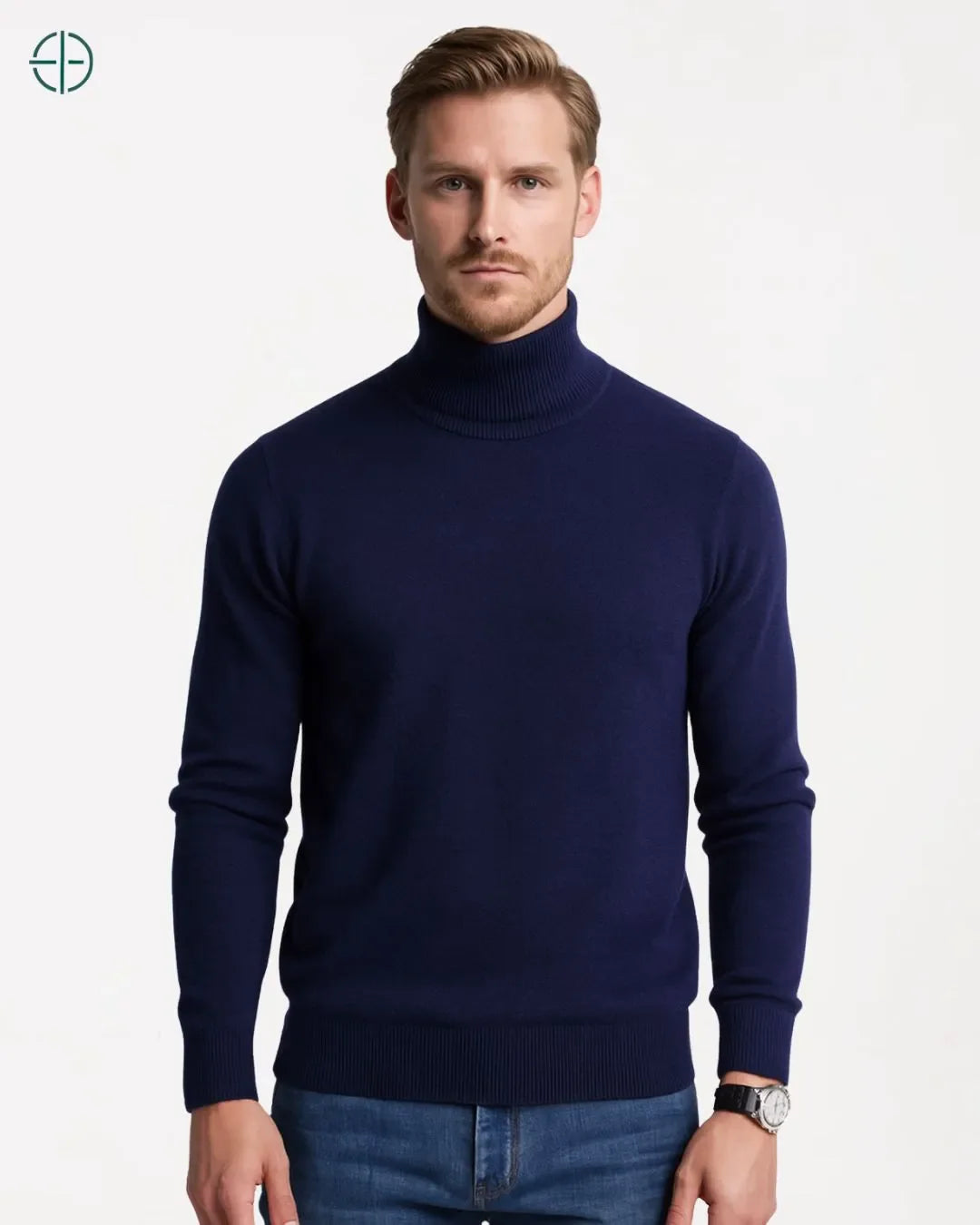 Suéter Masculino Gola Alta 100% Caxemira | Rest Money™