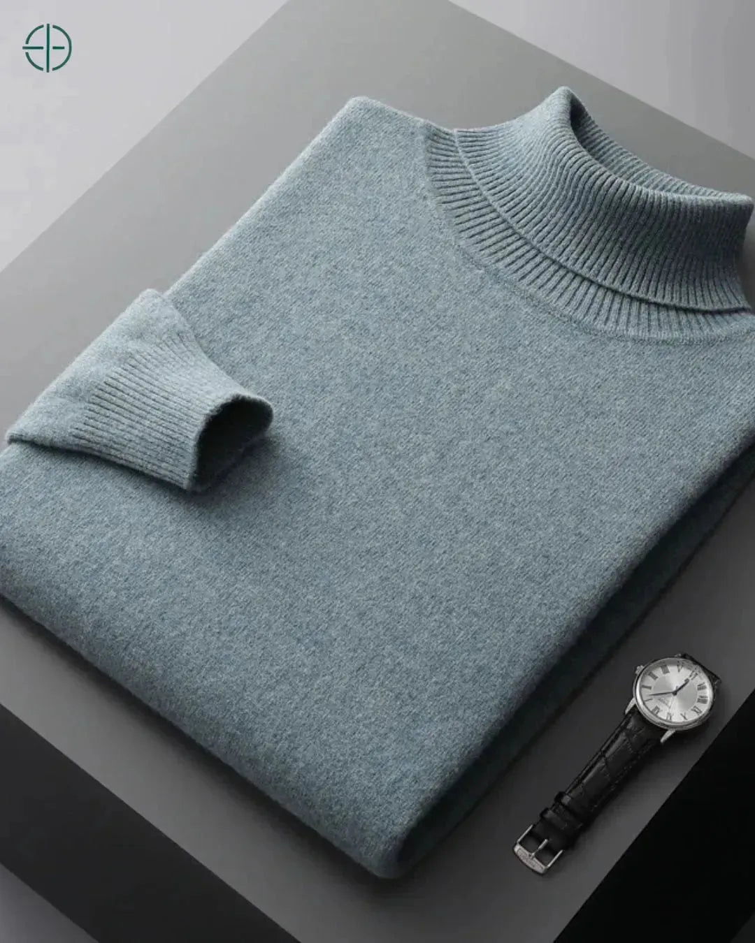 Suéter Masculino Gola Alta 100% Caxemira | Rest Money™