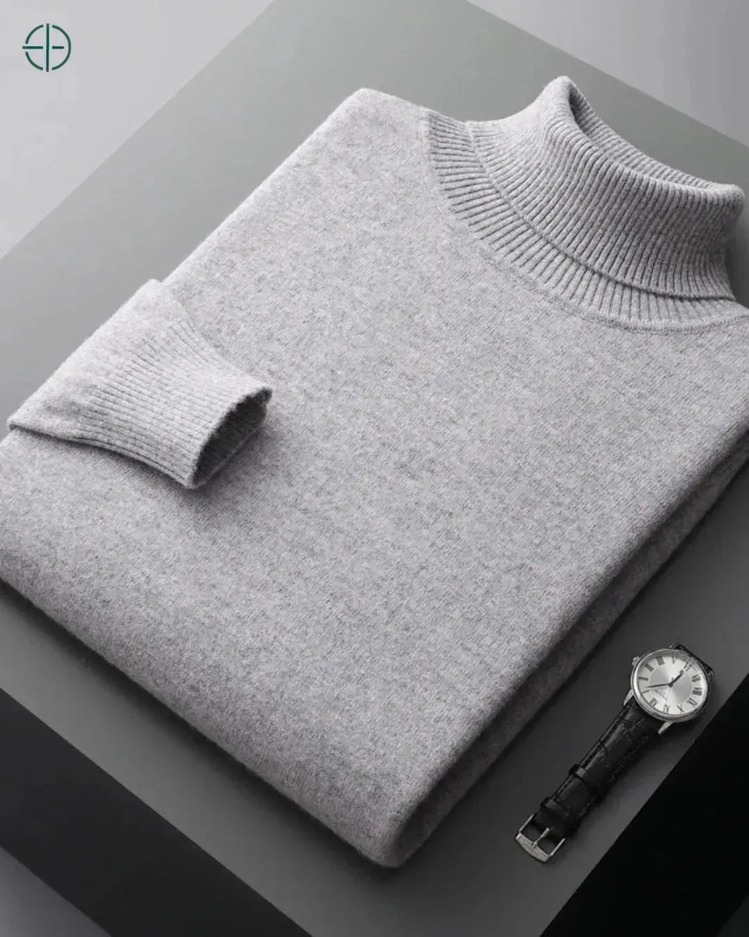 Suéter Masculino Gola Alta 100% Caxemira | Rest Money™