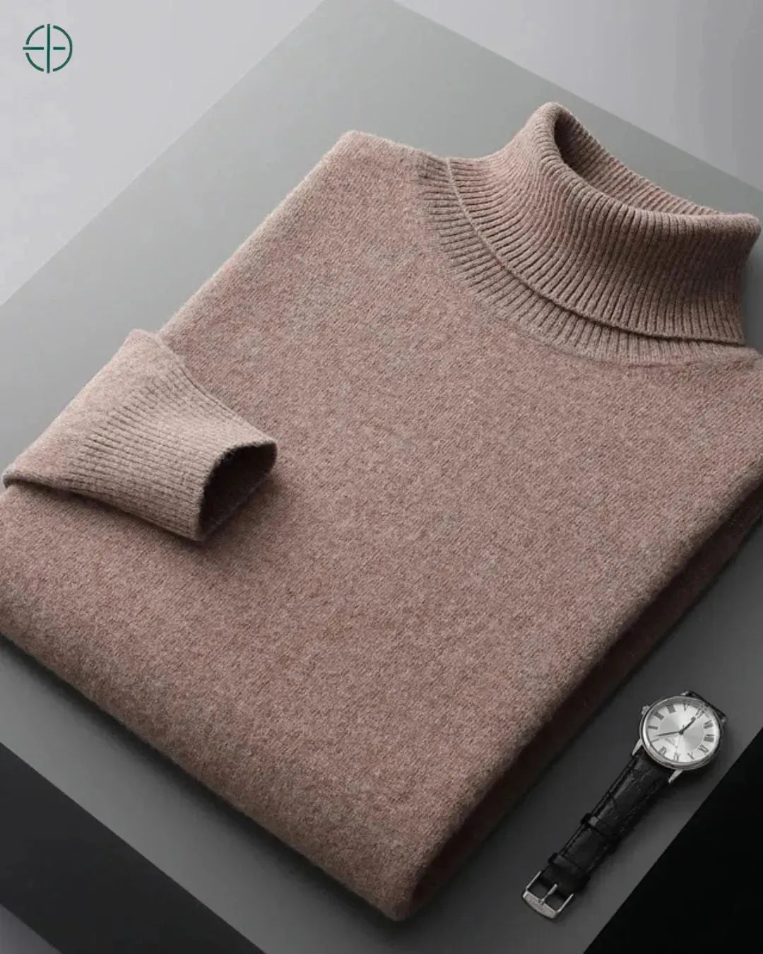 Suéter Masculino Gola Alta 100% Caxemira | Rest Money™