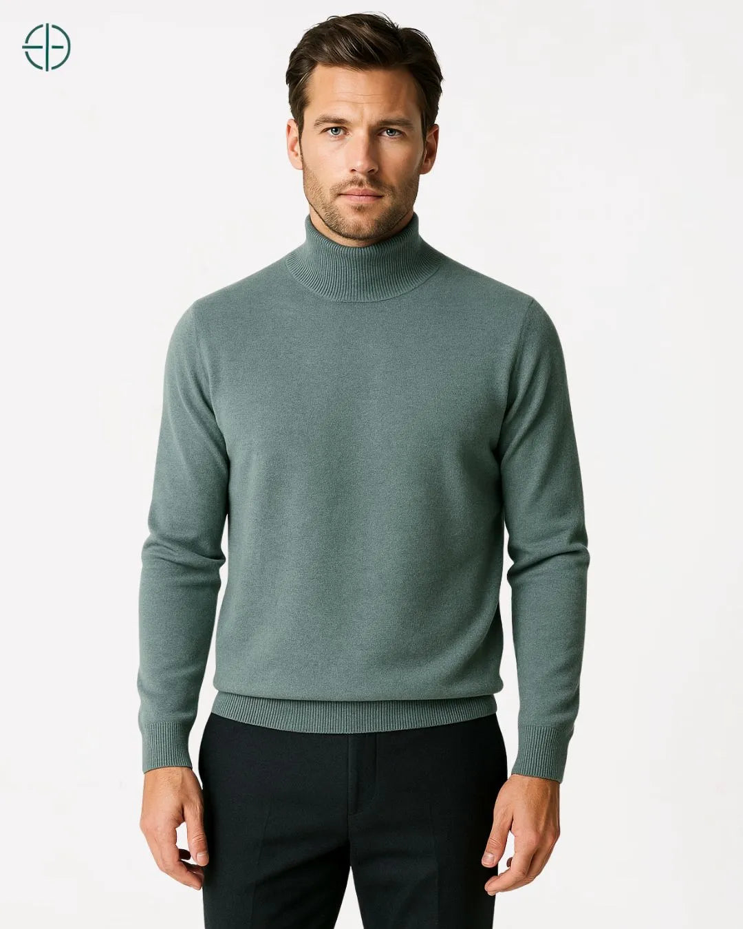 Suéter Masculino Gola Alta 100% Caxemira | Rest Money™