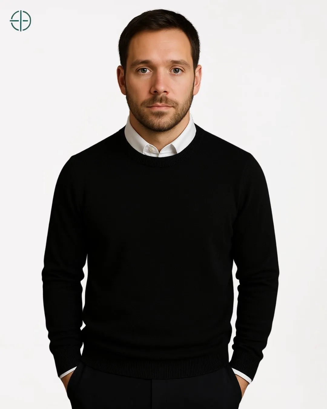 Suéter Masculino Gola Redonda 100% Caxemira | Rest Money™