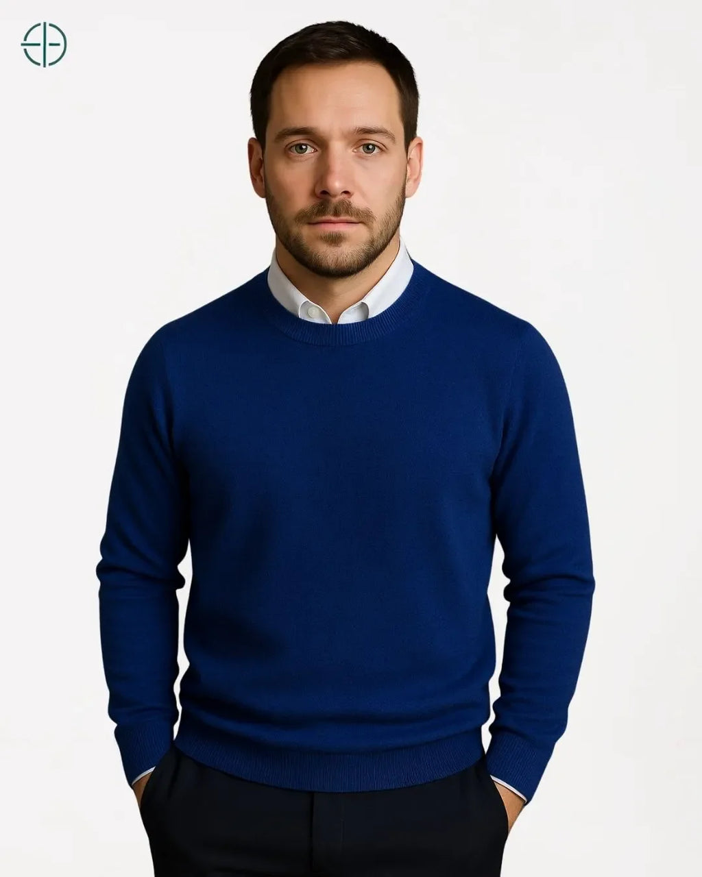 Suéter Masculino Gola Redonda 100% Caxemira | Rest Money™