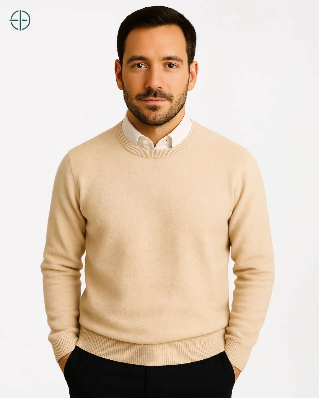 Suéter Masculino Gola Redonda 100% Caxemira | Rest Money™