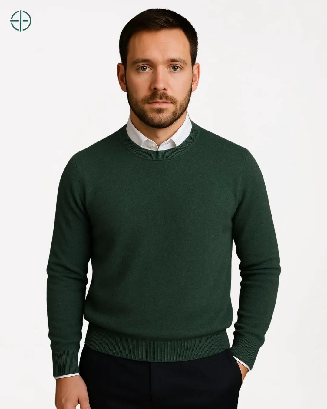 Suéter Masculino Gola Redonda 100% Caxemira | Rest Money™