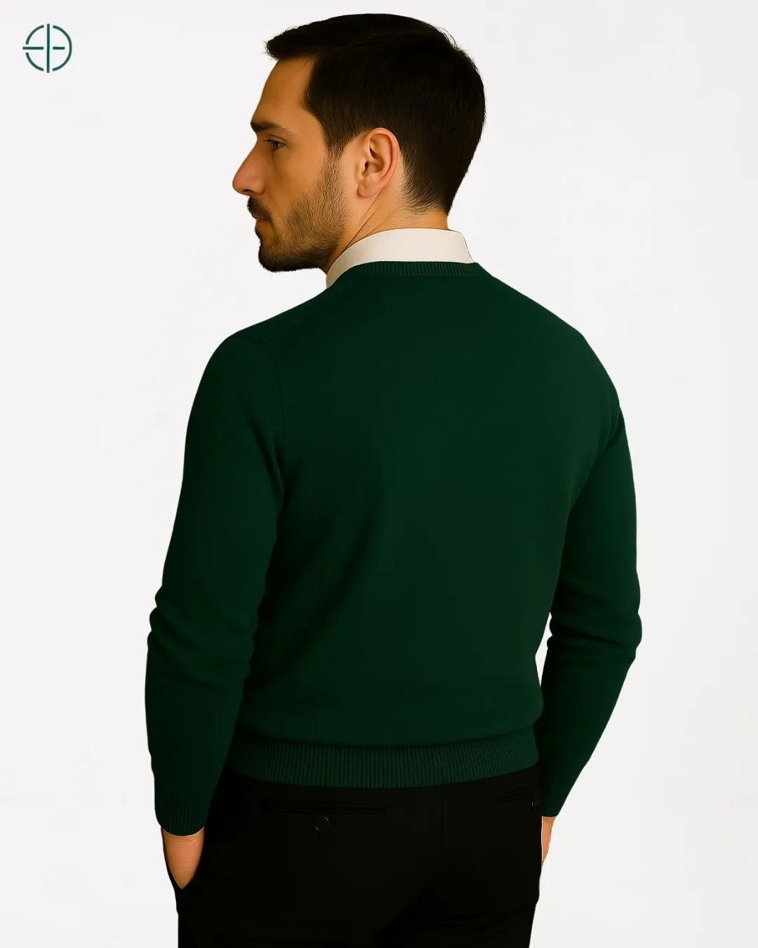 Suéter Masculino Gola Redonda 100% Caxemira | Rest Money™