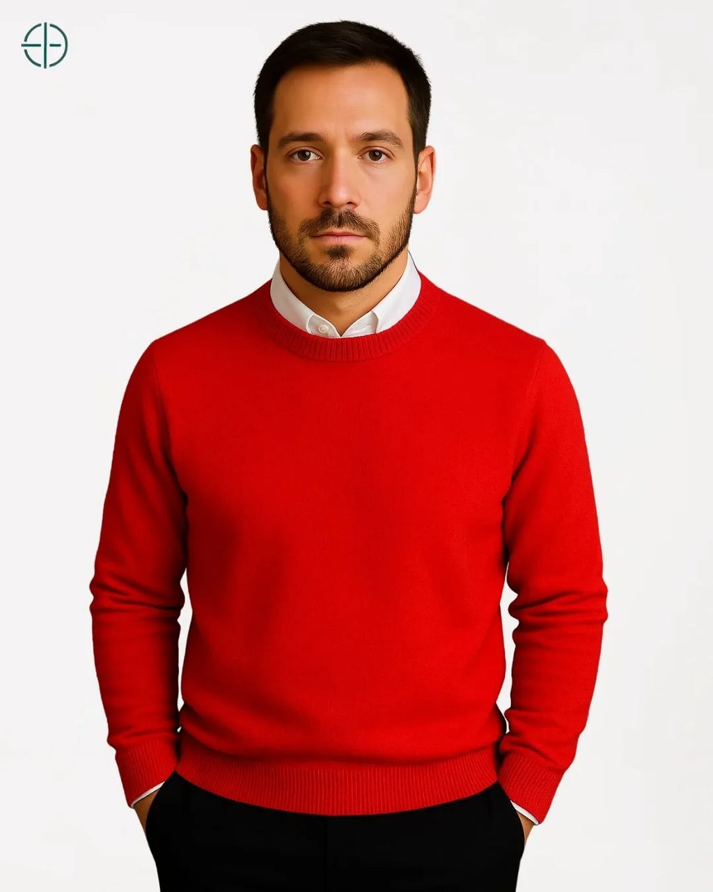 Suéter Masculino Gola Redonda 100% Caxemira | Rest Money™