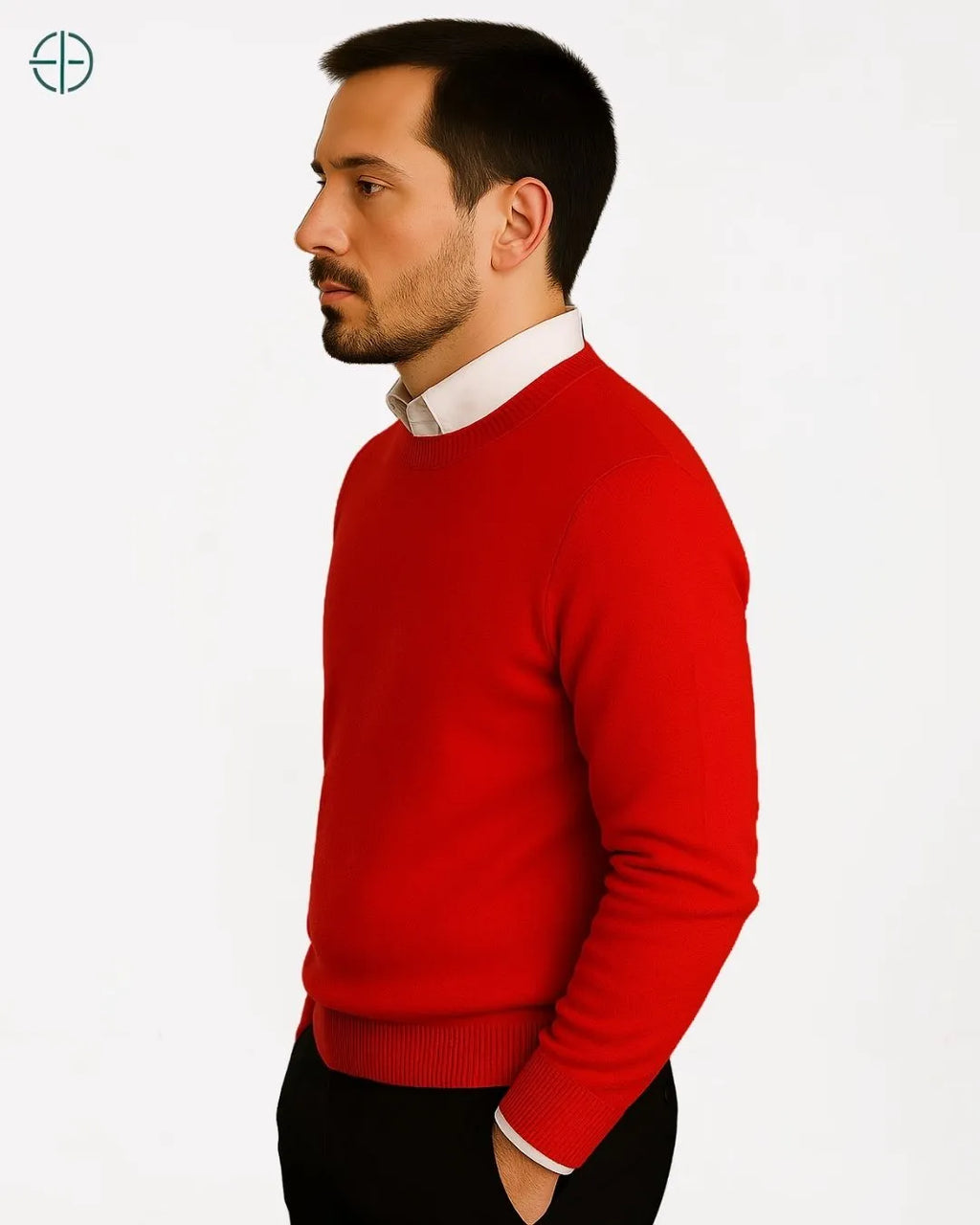 Suéter Masculino Gola Redonda 100% Caxemira | Rest Money™