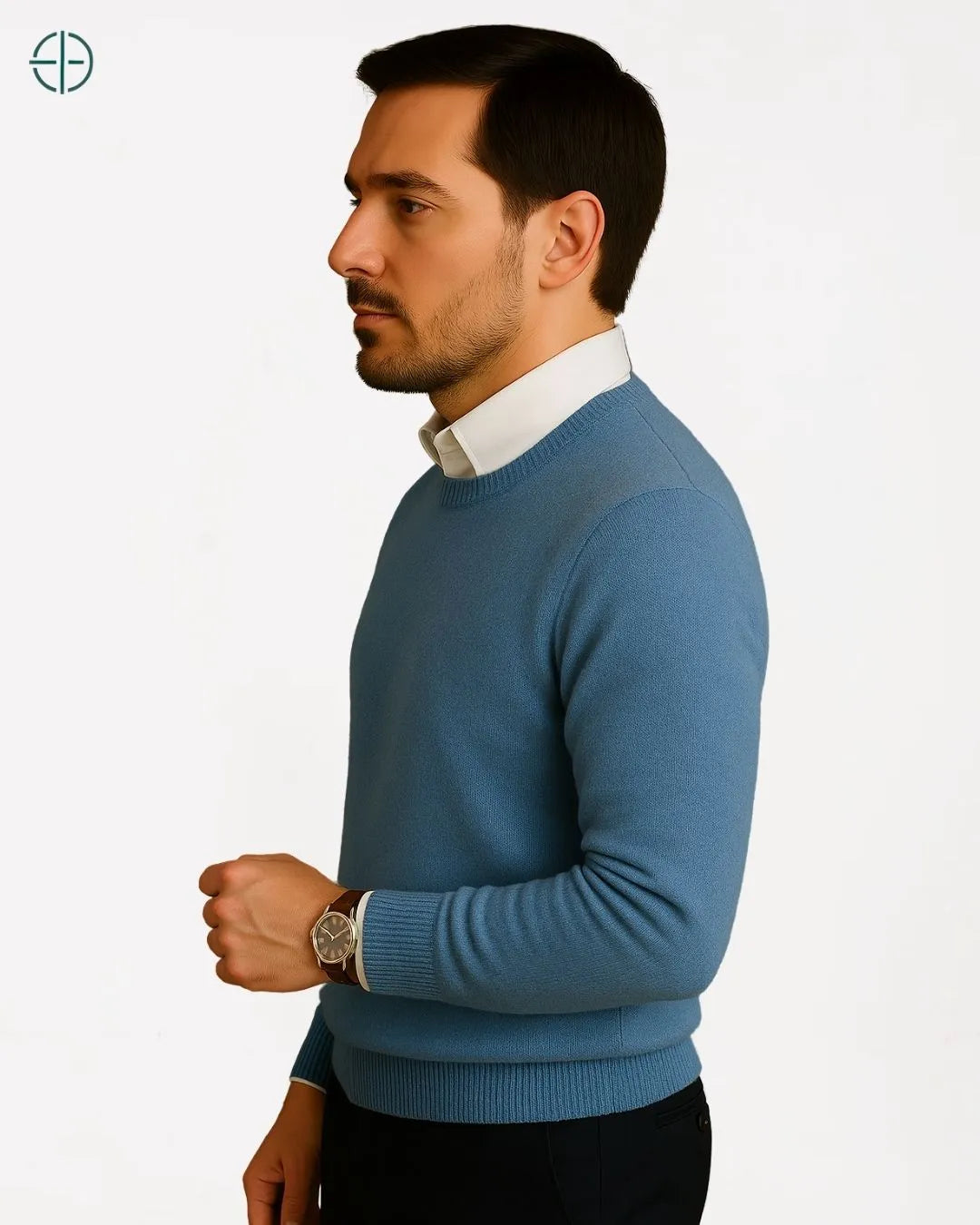 Suéter Masculino Gola Redonda 100% Caxemira | Rest Money™