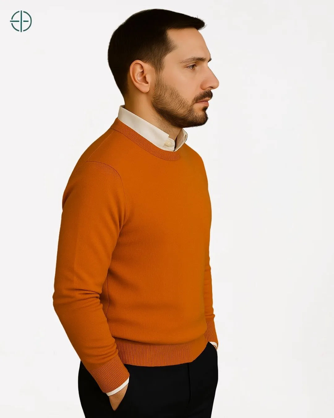 Suéter Masculino Gola Redonda 100% Caxemira | Rest Money™