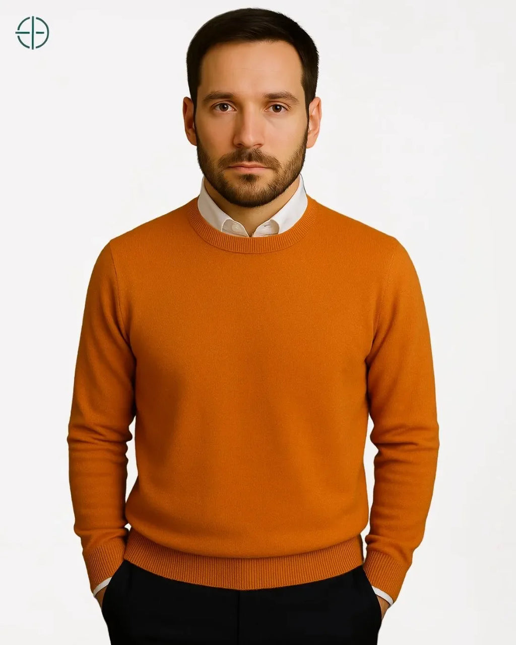 Suéter Masculino Gola Redonda 100% Caxemira | Rest Money™