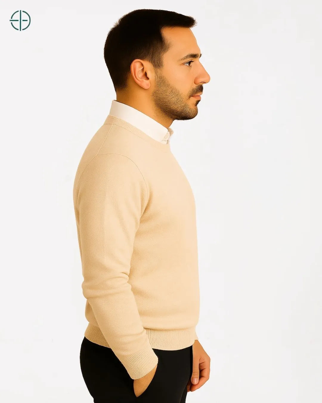 Suéter Masculino Gola Redonda 100% Caxemira | Rest Money™