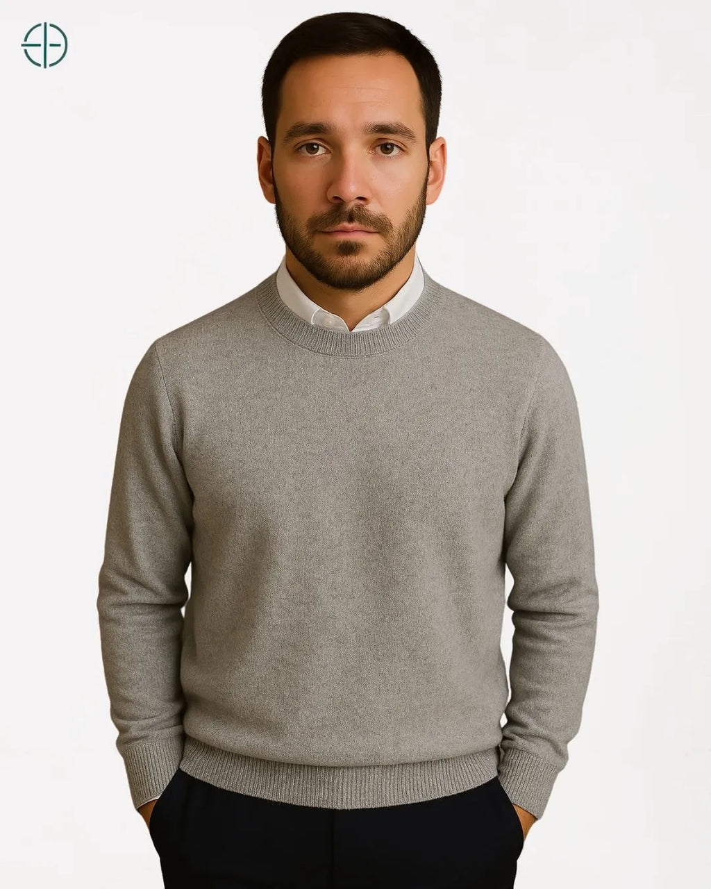 Suéter Masculino Gola Redonda 100% Caxemira | Rest Money™