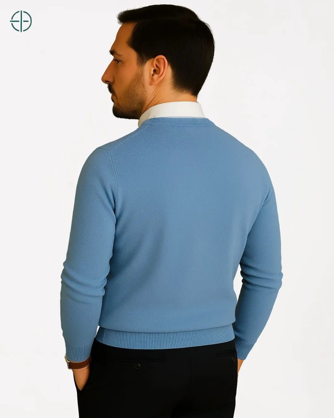 Suéter Masculino Gola Redonda 100% Caxemira | Rest Money™