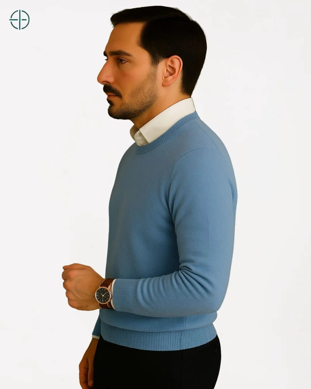 Suéter Masculino Gola Redonda 100% Caxemira | Rest Money™