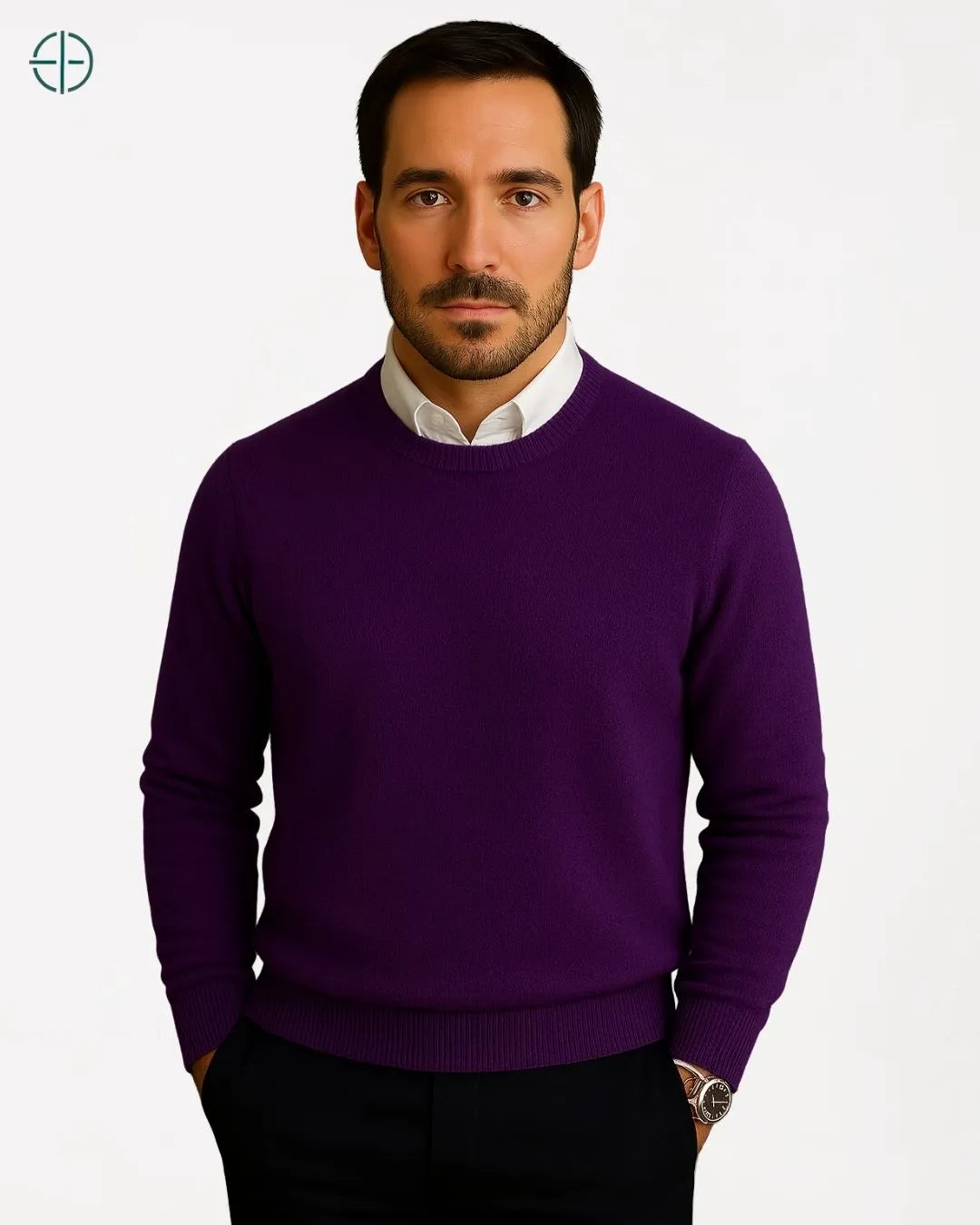 Suéter Masculino Gola Redonda 100% Caxemira | Rest Money™