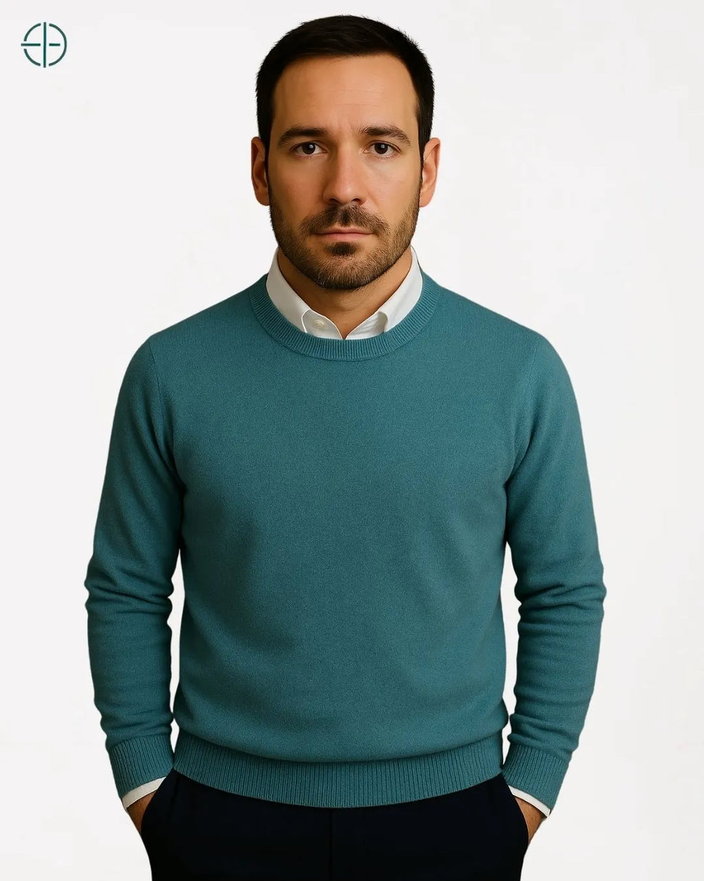 Suéter Masculino Gola Redonda 100% Caxemira | Rest Money™