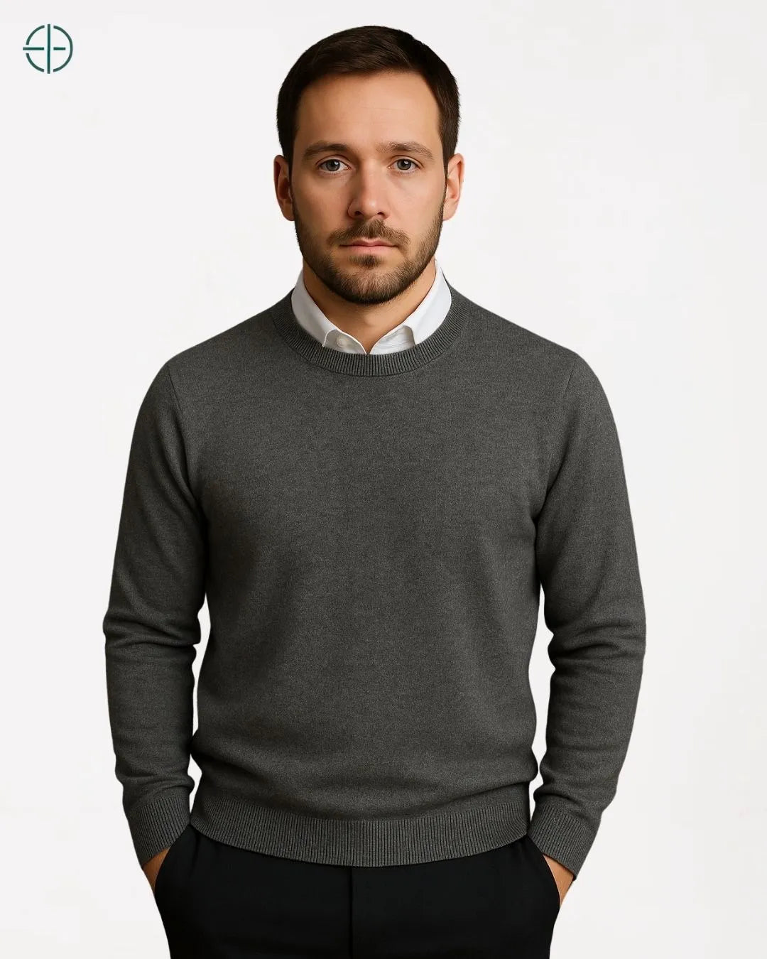 Suéter Masculino Gola Redonda 100% Caxemira | Rest Money™