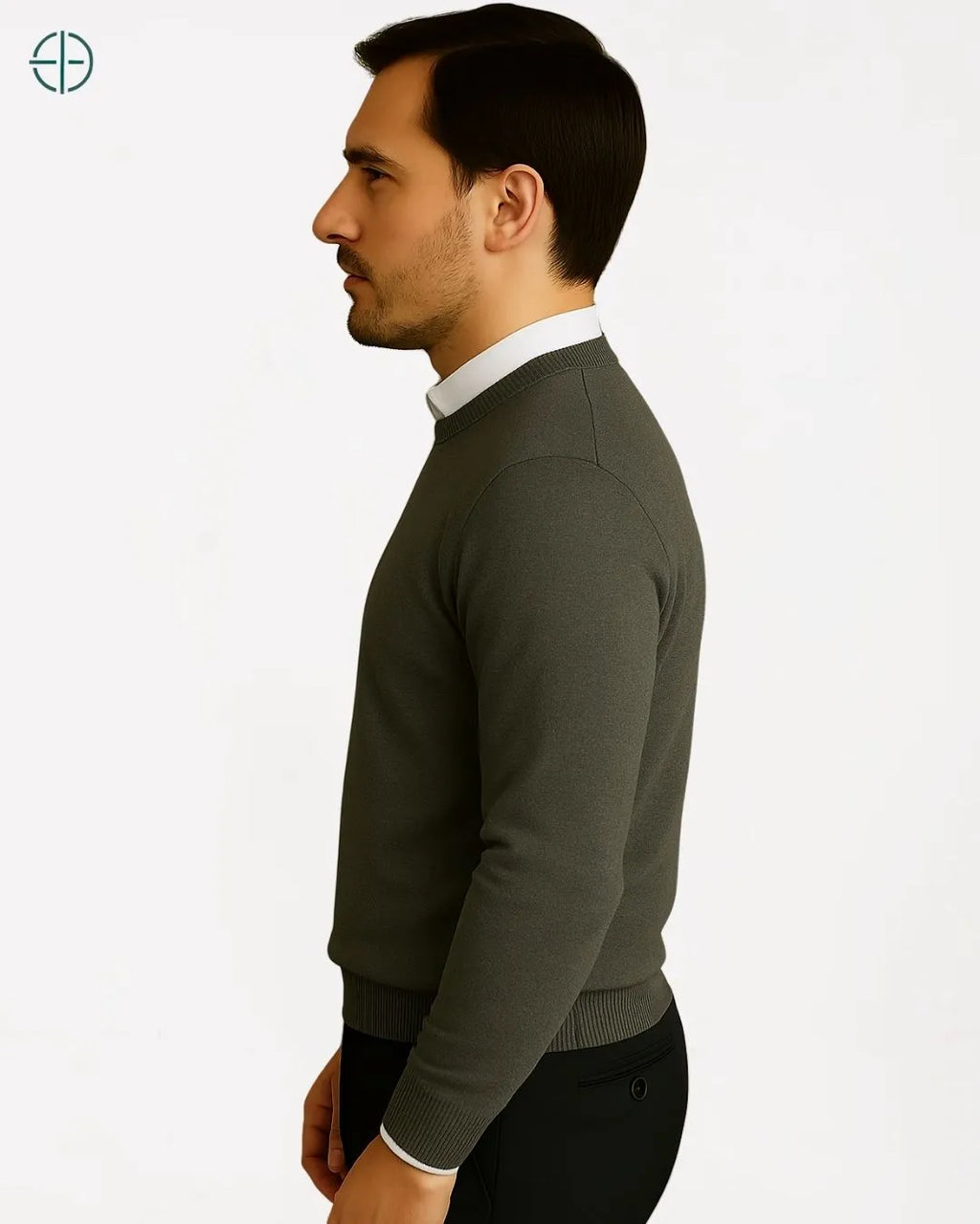 Suéter Masculino Gola Redonda 100% Caxemira | Rest Money™