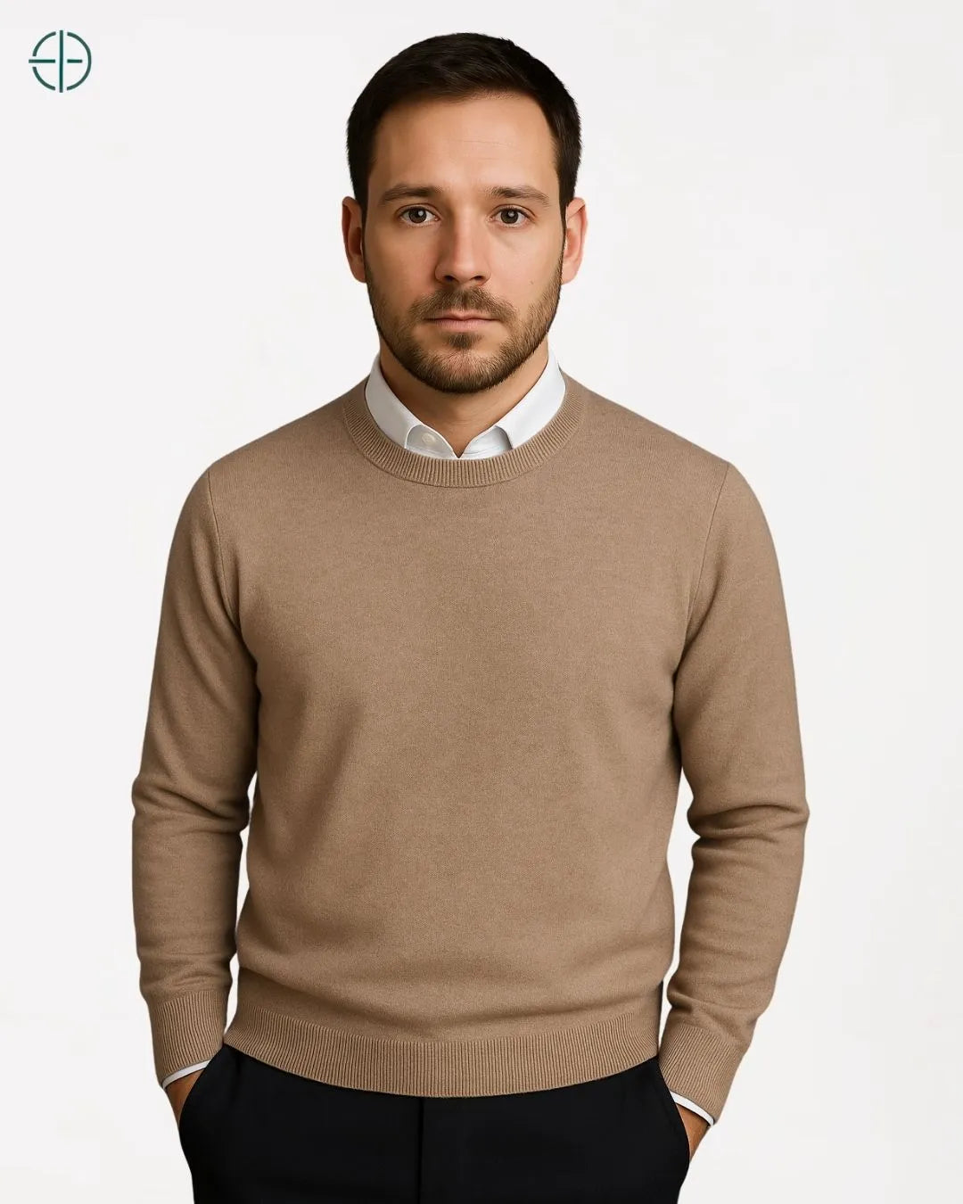 Suéter Masculino Gola Redonda 100% Caxemira | Rest Money™