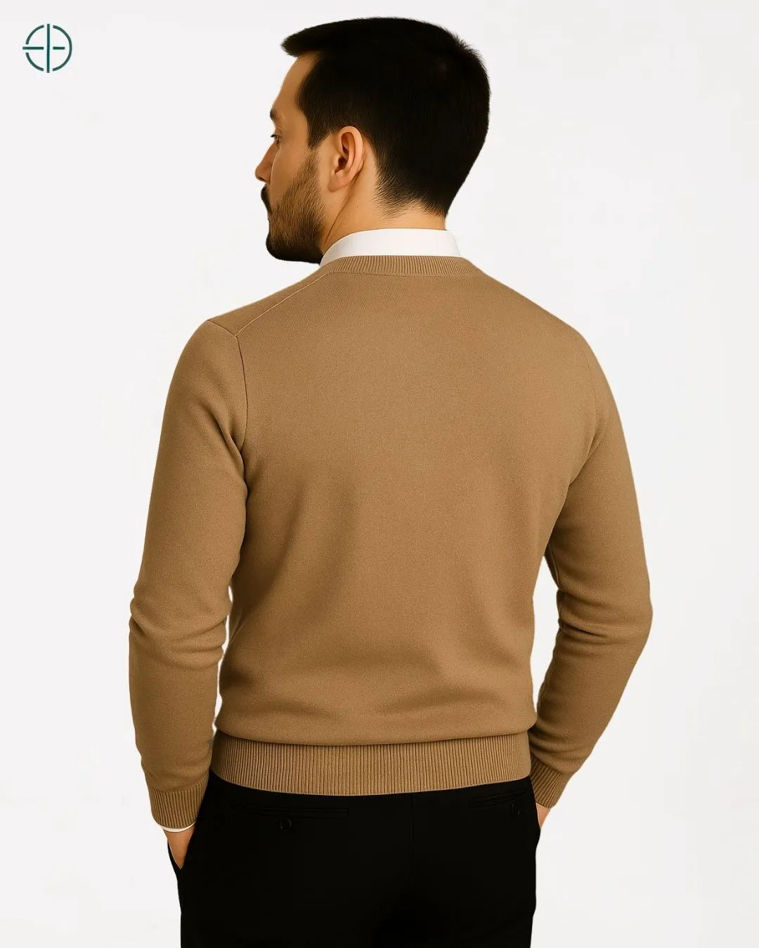 Suéter Masculino Gola Redonda 100% Caxemira | Rest Money™